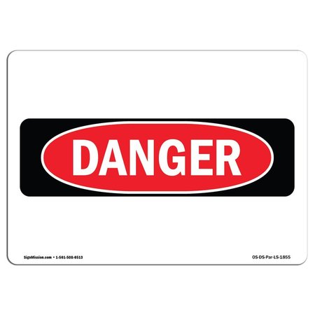 SIGNMISSION OSHA Danger Sign, Danger Spanish Label, 10in X 7in Rigid Plastic, 10" W, 7" H, Danger Spanish Label OS-DS-P-710-LS-1855